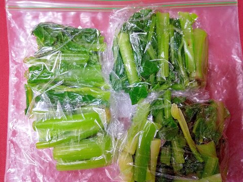 小松菜の冷凍保存